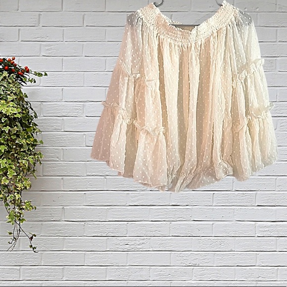 Tops - Flow Sleeve Off Shoulder Top - Large